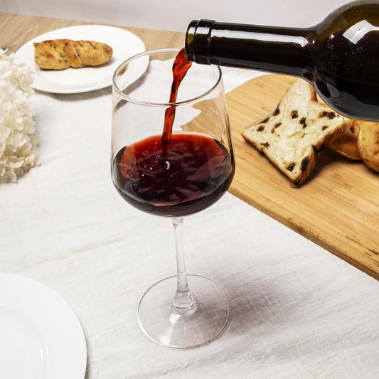 ]Wine Glass | 510ml Plain Transparent Glasses | Premium Glassware for Red Wine | White Wine | Juice | Bar | Home | Kitchen | Dining Table | Party Use | Gifting